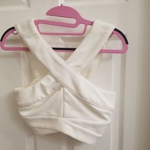 White crop top